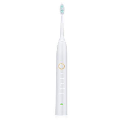 Electric Sonic Toothbrush, High-end Design, 5 Optional Brushing Modes IPX7 Waterproof, Rechargeable Battery & Life to 100 Days, Teeth Brushes Dupont Bristle with 2 Replacement Heads for Adults