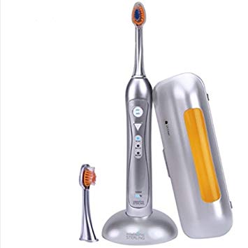 DentistRx InteliSonic Sterling Electric Sonic Toothbrush and UV Sanitizer