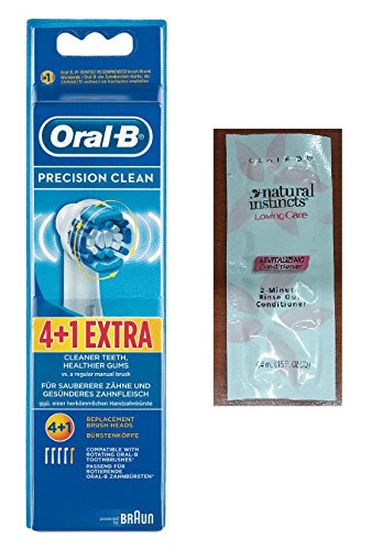 OralB Precision Clean Replacement Brush Heads, 5 Count w/ Free Loving Care Conditioner Packette by...