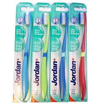 New 4 Jordan Click Gum Protector Supersoft Toothbrushes