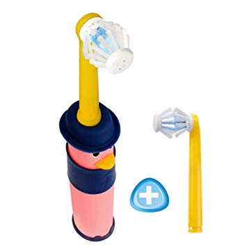 Kids Electric Toothbrush 2 heads included Battery Powered with Bi-directional Brush Head Cleans Six Sides...