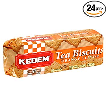 Kedem Tea Biscuits, Orange, 4.2-Ounce (Pack of 24)