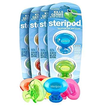 Steripod Toothbrush, Assorted Colors 4 pack by Steripod