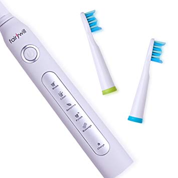 Fairywill Electric Toothbrush, Rechargeable Sonic Toothbrush Up to 30 Days Battery Life, 5 Cleaning Modes and...