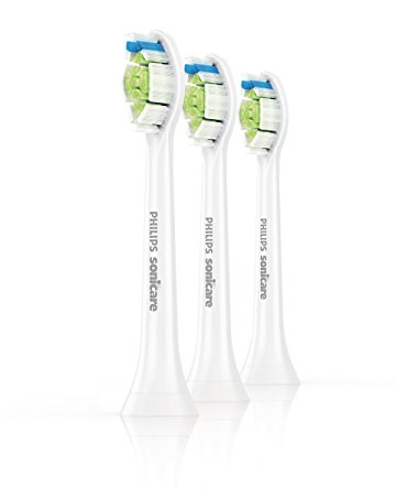 Philips Sonicare DiamondClean replacement toothbrush heads, HX6063/64, White 3 count