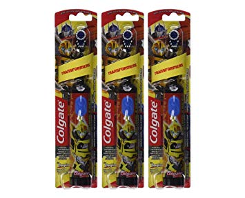 Colgate Kids Power Toothbrush, Transformers (Colors May Vary), Pack of 3