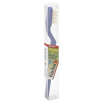 Fuchs Adult Soft Record V Natural Bristle Toothbrush - 10 per case.