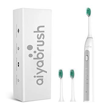 Aiyabrush Electric Toothbrush Power Rechargeable Toothbrush with 100 Days Use,5 Brush Modes , 2...