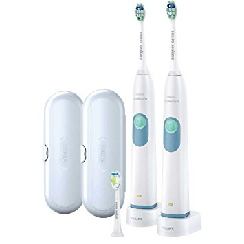 Philips Sonicare 2 Series Rechargeable Toothbrush Premium Bundle HX6253 for Clean and Massage (2...