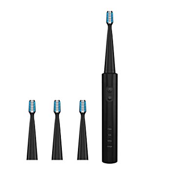 CHYEA Electric Toothbrush Clean as Dentist Rechargeable Sonic Toothbrush (BLACK)