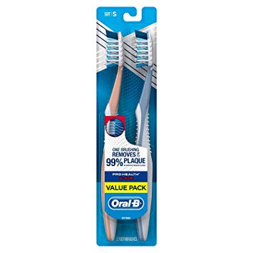Oral-B Pro-Health All-In-One 40 S (Soft) CrossAction Bristles Toothbrush, (Twin Pack)