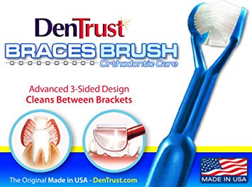 6 PACK :: DenTrust 3-Sided BRACES BRUSH :: Orthodontic's Specialty Toothbrush ::...