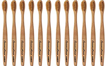 Curanatura Natural Bamboo Toothbrush Bamboo-Bristle Healthy Best Toothbrush For Gingivitis And...