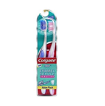 Colgate 360 Enamel Health Sensitive Toothbrush, Extra Soft, 2 ea - 2pc