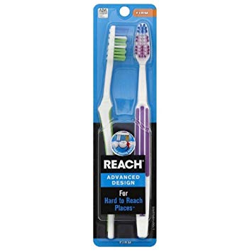 REACH Advanced Design Toothbrushes Soft Full Head Value Pack 2 ea (Pack of 8)