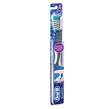 Oral-B 3D White Radiant Whitening Toothbrush 40 Medium 1 Count (Pack of 6)