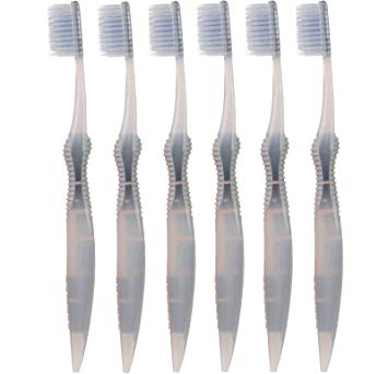 Sofresh Flossing Toothbrush - Adult Size | Your Choice of Color (6, Grey)