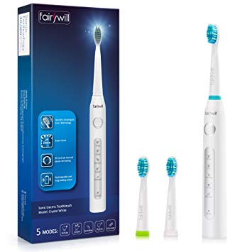 Electric Toothbrush Clean as Dentist Rechargeable Sonic Toothbrush with Smart Timer 4 Hours Charge...