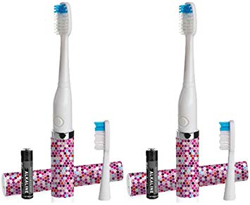 Violife Style Slim Sonic Electric Travel Toothbrush, Mosaic, 2.5 Ounce (2 Mosaic)