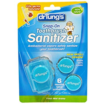 Dr. Tung's Snap-On Toothbrush Sanitizer 2 ea (Pack of 10)