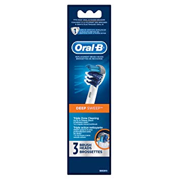 Oral-B Deep Sweep Electric Toothbrush Replacement Brush Heads Refill, 3 Count