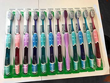GUM Technique Deep Clean Toothbrush - 525 Soft Compact (Pack Of 12) colors vary