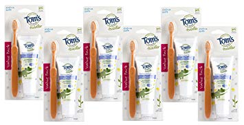 Tom's of Maine Natural Mild Fruit Gel + Soft Toothbrush, 2.25 Ounce, Pack of 6