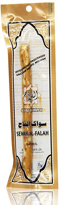 Miswak Stick - Sewak Al-Falah - Hygienically Processed and Vacummed Packed - Box of 60 Individual Sticks