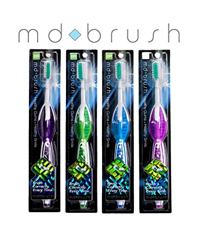 MD Brush (2), It’s How Dentists Brush. Revolutionary 45˚ Deep Clean Precision Toothbrush- ADA Bass...