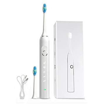 TDH Intelligent Waterproof Sonic Electric Rechargeable Toothbrush, Five Clean Modes, 37000-Times/Minute...