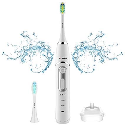 KIVOS Sonic Electronic Toothbrush Battery Operated with Smart Timer Power Rechargeable Toothbrush for Adult Men Women