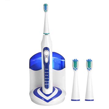 eshion FL-A12 Electric Toothbrush Sonic Rechargeable UV Sanitizer Cordless 2 Minute Timer 5 Cleaning...