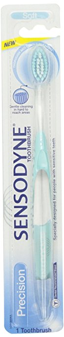 Sensodyne Precision (Soft) Toothbrush , (Colors May Vary), 1 CT (PACK OF 3)