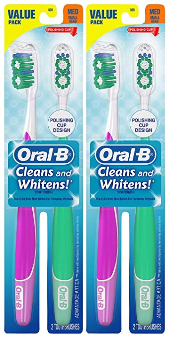 Oral B Advantage Toothbrush, Medium - 2 ct - 2 pack