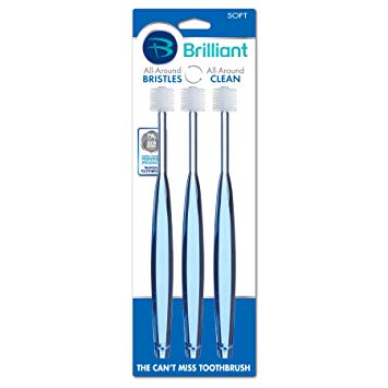 Brilliant Soft Adult Toothbrush - With Over 14,000 Super-Fine, Rounded-Tip Micro Bristles for Easy & Noticeably...