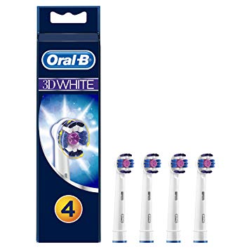 Braun Oral-B EB18-4 3DWhite Replacement Rechargeable Toothbrush Heads 4-Pack