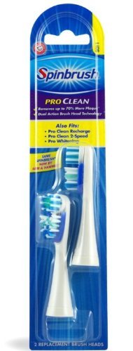 Arm & Hammer Spinbrush Pro Clean Replacement Brush Heads, Soft, 2 Ct (Pack of 3) Total 6 Heads