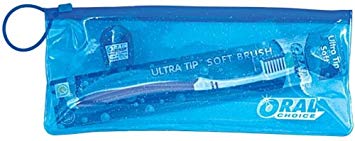 Travel Pouch with Adult Toothbrush and Floss, 144 pcs