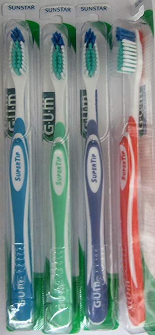 GUM 464 Super Tip Ultra Soft Toothbrush (Pack Of 12)